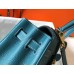 Hermes Kelly 32cm Bag In Blue Jean Clemence Leather GHW Hermes Kelly 32cm Bag In Blue Jean Clemence Leather GHW