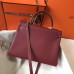 Hermes Kelly 32cm Bag In Bordeaux Clemence Leather PHW Hermes Kelly 32cm Bag In Bordeaux Clemence Leather PHW