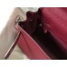 Hermes Kelly 32cm Bag In Bordeaux Clemence Leather PHW Hermes Kelly 32cm Bag In Bordeaux Clemence Leather PHW