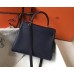 Hermes Kelly 32cm Bag In Dark Blue Clemence Leather PHW Hermes Kelly 32cm Bag In Dark Blue Clemence Leather PHW