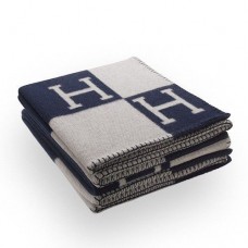 Hermes Dark Blue Avalon Throw Blanket Hermes Dark Blue Avalon Throw Blanket