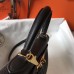 Hermes Kelly 32cm Bag In Black Clemence Leather GHW Hermes Kelly 32cm Bag In Black Clemence Leather GHW