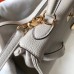 Hermes Kelly 32cm Bag In Pearl Grey Clemence Leather GHW Hermes Kelly 32cm Bag In Pearl Grey Clemence Leather GHW