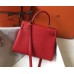 Hermes Kelly 32cm Bag In Red Clemence Leather GHW