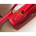 Hermes Kelly 32cm Bag In Red Clemence Leather GHW