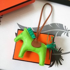 Hermes Rodeo Horse Bag Charm In Fruit Green/Camarel/Green Leather Hermes Rodeo Horse Bag Charm In Fruit Green/Camarel/Green Leather