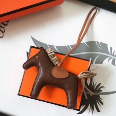 Hermes Rodeo Horse Bag Charm In Cafe/Camarel/Grey Leather Hermes Rodeo Horse Bag Charm In Cafe/Camarel/Grey Leather