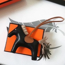 Hermes Rodeo Horse Bag Charm In Black/Camarel/Grey Leather Hermes Rodeo Horse Bag Charm In Black/Camarel/Grey Leather