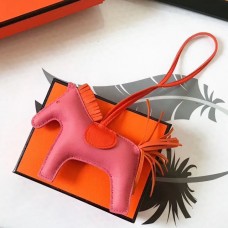 Hermes Rodeo Horse Bag Charm In Pink/Orange Leather Hermes Rodeo Horse Bag Charm In Pink/Orange Leather