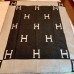 Hermes Black Avalon Throw Blanket