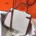 Hermes Kelly 32cm Bag In Toile Canvas With Barenia Leather Hermes Kelly 32cm Bag In Toile Canvas With Barenia Leather