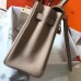 Hermes Kelly 32cm Bag In Trench Clemence Leather GHW Hermes Kelly 32cm Bag In Trench Clemence Leather GHW