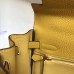 Hermes Kelly 32cm Bag In Yellow Clemence Leather GHW Hermes Kelly 32cm Bag In Yellow Clemence Leather GHW