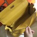 Hermes Kelly 32cm Bag In Yellow Clemence Leather GHW Hermes Kelly 32cm Bag In Yellow Clemence Leather GHW