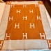Hermes Orange Avalon Throw Blanket