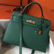 Hermes Kelly 32cm Bag In Vert Vertigo Epsom Leather GHW Hermes Kelly 32cm Bag In Vert Vertigo Epsom Leather GHW