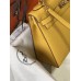 Hermes Kelly 32cm Bag In Yellow Epsom Leather GHW Hermes Kelly 32cm Bag In Yellow Epsom Leather GHW