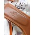Hermes Oran Sandals In Brown Leather With Stitched Detail Hermes Oran Sandals In Brown Leather With Stitched Detail