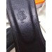 Hermes Oran Sandals In Black Leather With Stitched Detail Hermes Oran Sandals In Black Leather With Stitched Detail