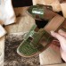 Hermes Oran Sandals In Olive Shiny Niloticus Crocodile