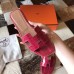 Hermes Oran Sandals In Rose Scheherazade Shiny Niloticus Crocodile