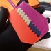 Hermes Clochette Cles Grand Tressage Charm In Orange/Purple Hermes Clochette Cles Grand Tressage Charm In Orange/Purple