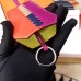 Hermes Clochette Cles Grand Tressage Charm In Orange/Purple Hermes Clochette Cles Grand Tressage Charm In Orange/Purple