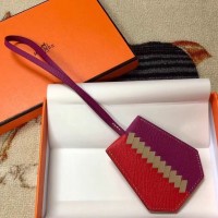 Hermes Clochette Cles Grand Tressage Charm In Red/Purple Hermes Clochette Cles Grand Tressage Charm In Red/Purple