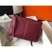 Hermes Halzan 31cm Bag In Bordeaux Clemence Leather Hermes Halzan 31cm Bag In Bordeaux Clemence Leather