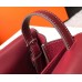 Hermes Halzan 31cm Bag In Bordeaux Clemence Leather Hermes Halzan 31cm Bag In Bordeaux Clemence Leather