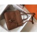 Hermes Halzan 31cm Bag In Gold Clemence Leather Hermes Halzan 31cm Bag In Gold Clemence Leather