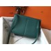 Hermes Halzan 31cm Bag In Malachite Clemence Leather Hermes Halzan 31cm Bag In Malachite Clemence Leather