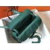 Hermes Halzan 31cm Bag In Malachite Clemence Leather Hermes Halzan 31cm Bag In Malachite Clemence Leather