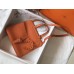 Hermes Halzan 31cm Bag In Orange Clemence Leather Hermes Halzan 31cm Bag In Orange Clemence Leather