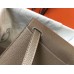 Hermes Halzan 31cm Bag In Taupe Clemence Leather Hermes Halzan 31cm Bag In Taupe Clemence Leather