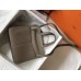 Hermes Halzan 31cm Bag In Grey Clemence Leather Hermes Halzan 31cm Bag In Grey Clemence Leather
