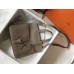 Hermes Halzan 31cm Bag In Grey Clemence Leather Hermes Halzan 31cm Bag In Grey Clemence Leather