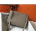 Hermes Halzan 31cm Bag In Grey Clemence Leather Hermes Halzan 31cm Bag In Grey Clemence Leather