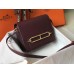 Hermes Mini Sac Roulis 18cm Bag In Burgundy Evercolor Calfskin Hermes Mini Sac Roulis 18cm Bag In Burgundy Evercolor Calfskin