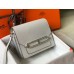 Hermes Mini Sac Roulis 18cm Bag In Pearl Grey Evercolor Calfskin Hermes Mini Sac Roulis 18cm Bag In Pearl Grey Evercolor Calfskin