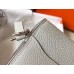 Hermes Mini Sac Roulis 18cm Bag In Pearl Grey Evercolor Calfskin Hermes Mini Sac Roulis 18cm Bag In Pearl Grey Evercolor Calfskin