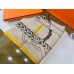 Hermes Grey/Yellow Panoplie Equestre Eyeliner Shawl 140 Hermes Grey/Yellow Panoplie Equestre Eyeliner Shawl 140