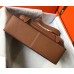 Hermes Steve 35 Messenger Bag In Brown Clemence Calfskin Hermes Steve 35 Messenger Bag In Brown Clemence Calfskin