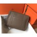 Hermes Steve 35 Messenger Bag In Taupe Clemence Calfskin Hermes Steve 35 Messenger Bag In Taupe Clemence Calfskin