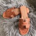 Hermes Oran Sandals In Brown Ostrich Leather