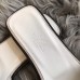 Hermes Oran Sandals In White Suede With Crystal