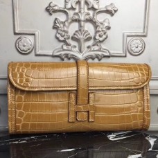 Hermes Jige Elan 29 Clutch In Camarel Crocodile Leather Hermes Jige Elan 29 Clutch In Camarel Crocodile Leather