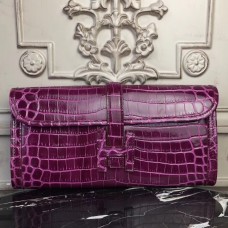 Hermes Jige Elan 29 Clutch In Fuchsia Crocodile Leather Hermes Jige Elan 29 Clutch In Fuchsia Crocodile Leather