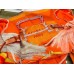 Hermes Orange Projets Carres Shawl 140 Hermes Orange Projets Carres Shawl 140
