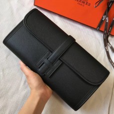 Hermes Jige Elan 29 Clutch In Black Epsom Leather Hermes Jige Elan 29 Clutch In Black Epsom Leather